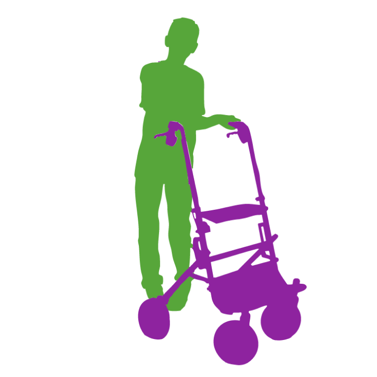 icon of young boy with a walker