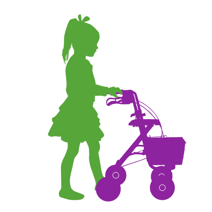 icon of young girl with a walker