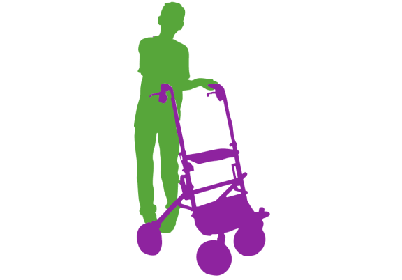 icon of young boy with a walker