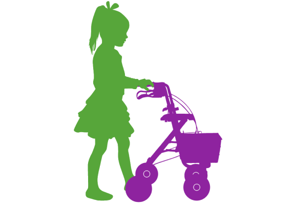 icon of young girl with a walker