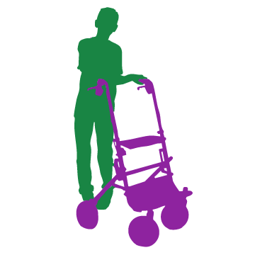 icon of young boy with a walker