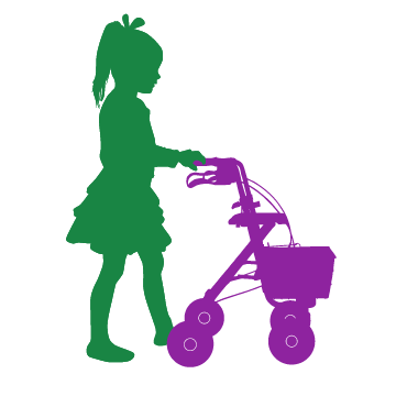 icon of young girl with a walker