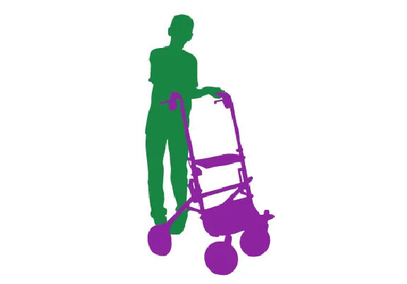 icon of young boy with a walker