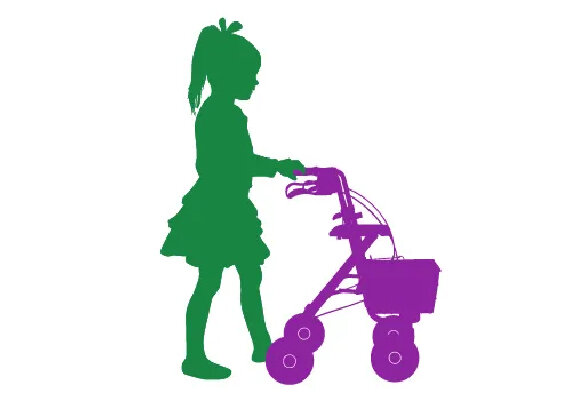 icon of young girl with a walker